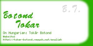 botond tokar business card