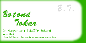 botond tokar business card